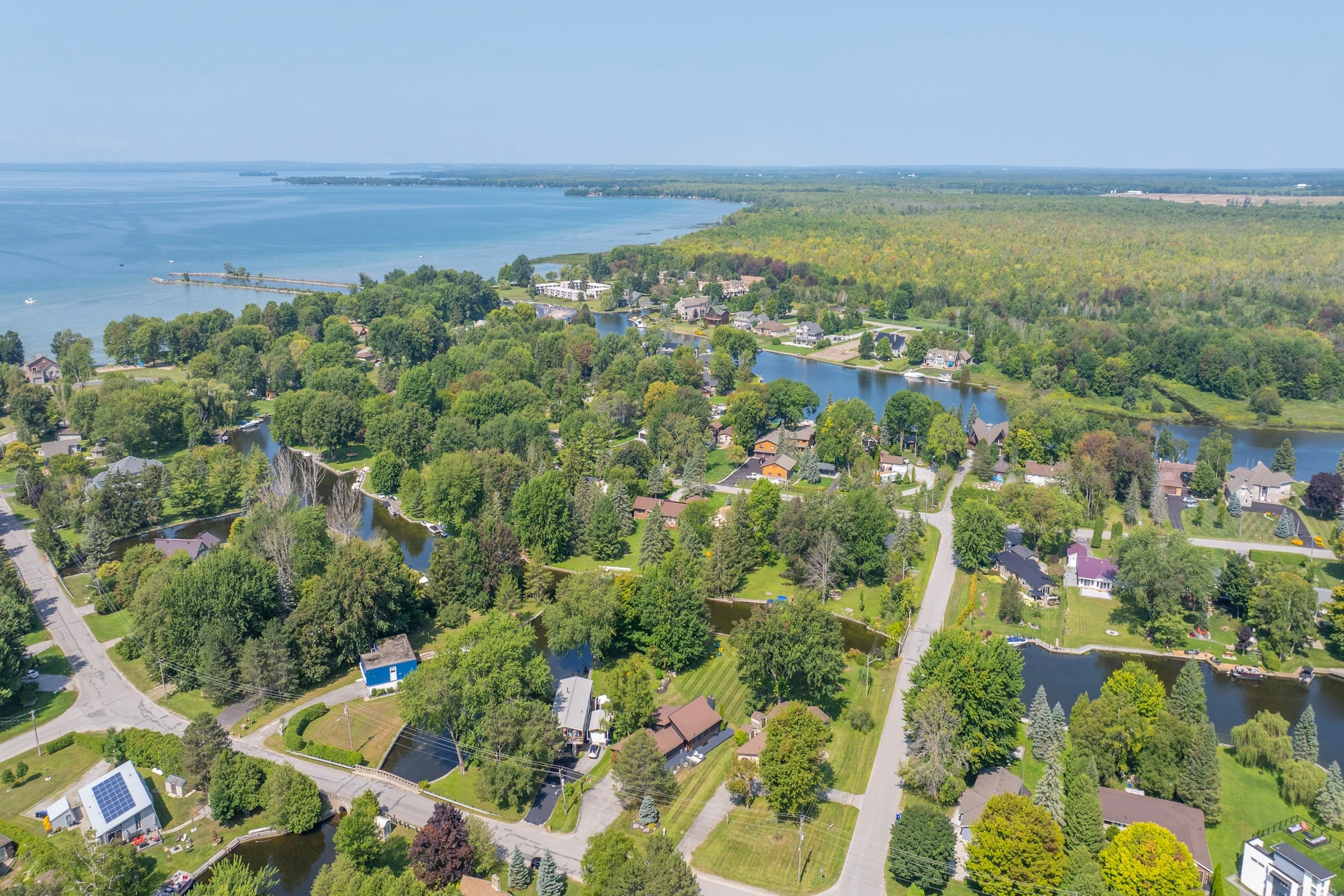 Lagoon City waterfront from above
